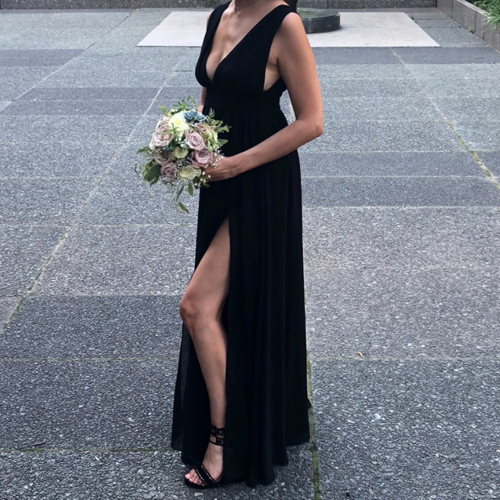 Lulus HEAVENLY HUES BLACK MAXI